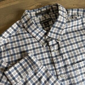 Eddie Bauer Men's 2XL Relaxed Fit Plaid Long Sleeve Button Down Shirt Top
